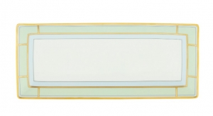 Ginori Diva Verde Rectangular Flat Platter - 11.2" x 4.76"